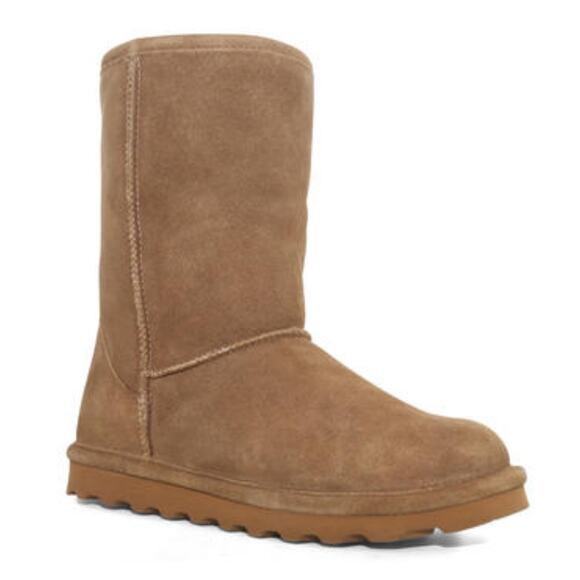 BearPaw Women’s Brown Elle Short Wide Round Toe Pull On Snow Boots Size 9 - Picture 1 of 9
